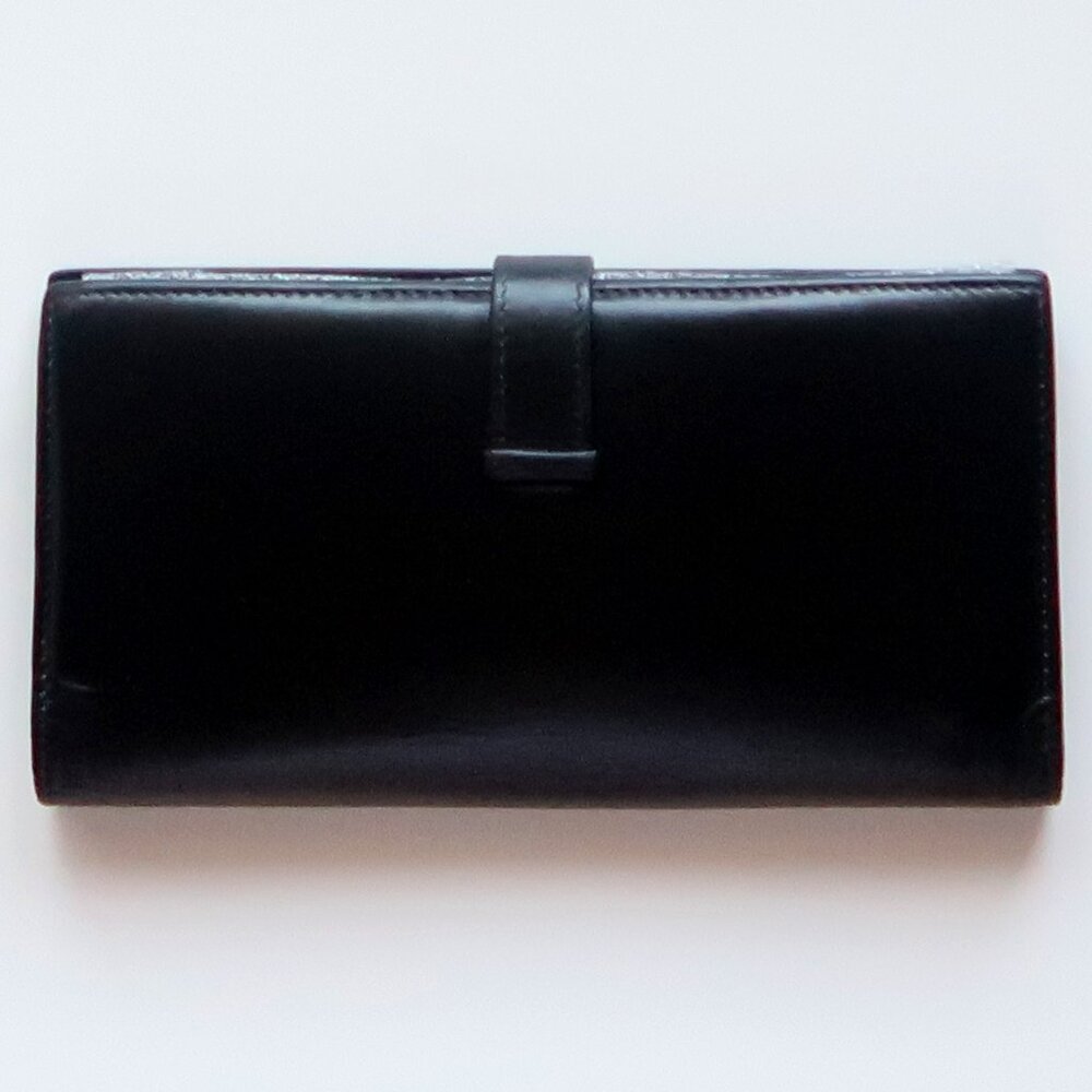 Hermès Béarn Black Leather H Buckle Long Wallet Bifold Luxury French Designer - Picture 2 of 15